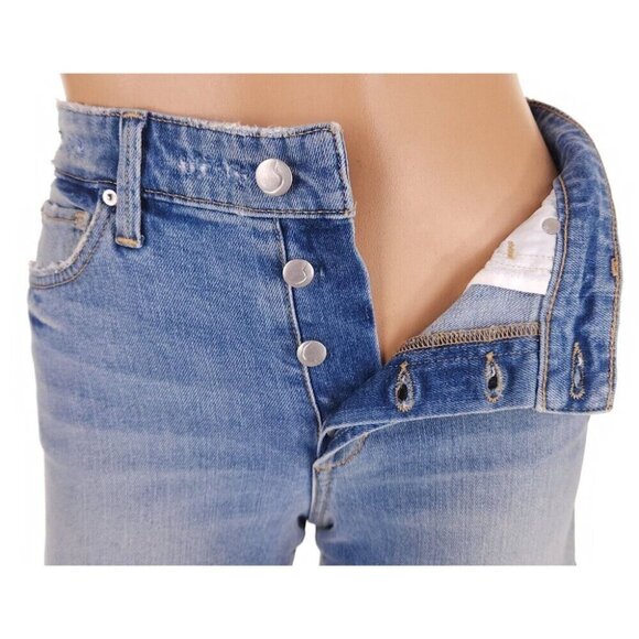 Joe's Jeans HR Smith Short 4" Cut Hem & Slit Jean Shorts in Cindy Blue NWT - Picture 6 of 14